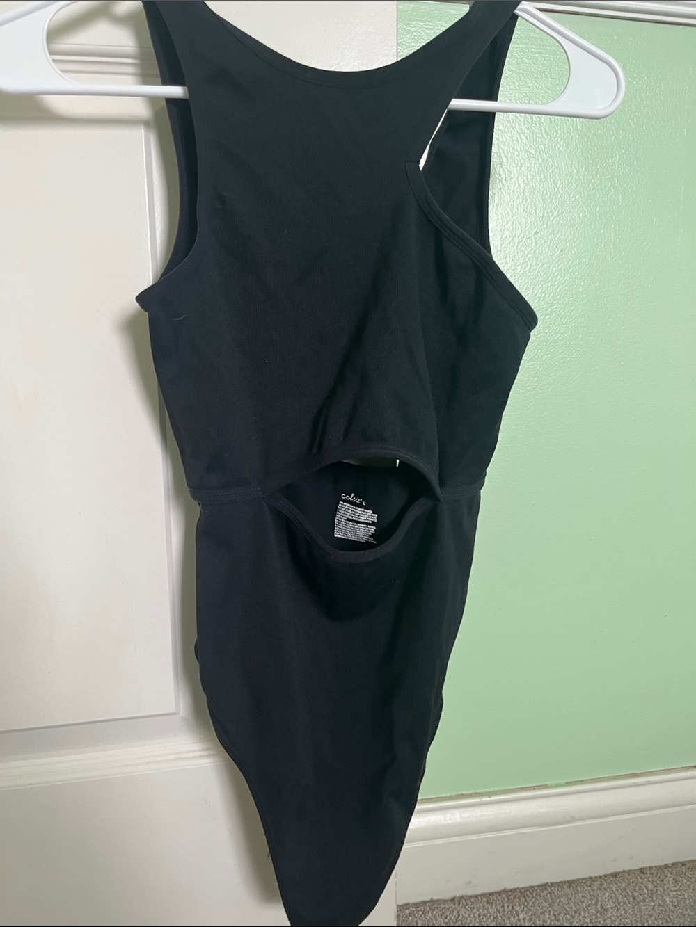 Colsie Black womenswear One-Piece with Waist Cutout